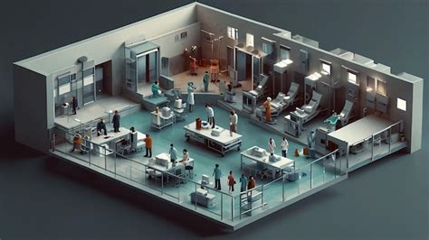 Premium Photo | A hospital emergency room with doctors and patients