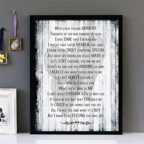 "So Into You" - Tamia - Framed Lyrics Wall Art Design