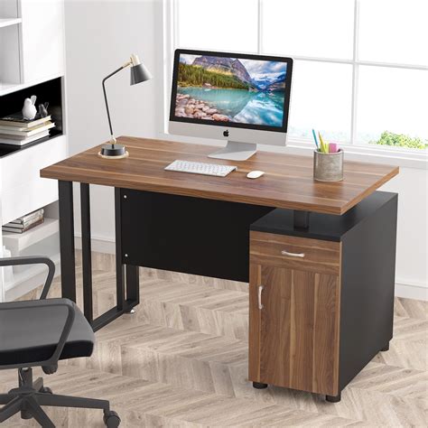 Computer Desk 39.4" Small Spaces Writing Desk with Storage Shelves for ...