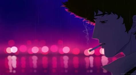 Spike Spiegel Smoking In The Rain Cowboy Bebop Live Wallpaper - DesktopHut