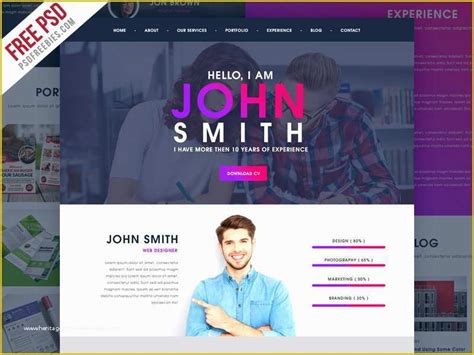 Portfolio Templates Psd Free Download Of Psd Website Template E Page ...