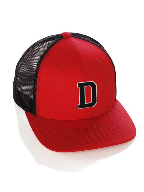 Team Sports Custom Initial Letter D Trucker Hat Adjustable Snapback ...