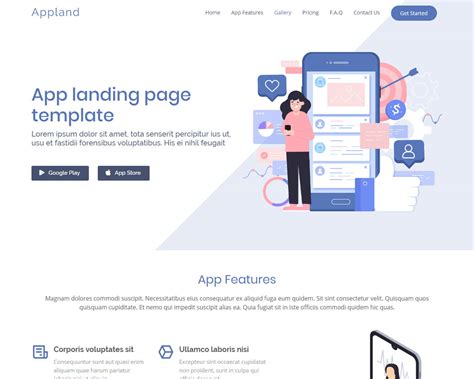 Free Bootstrap App landing page template | BootstrapTaste