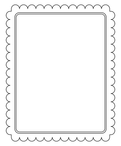 Template For Scalloped Border - 10 Free PDF Printables | Printablee