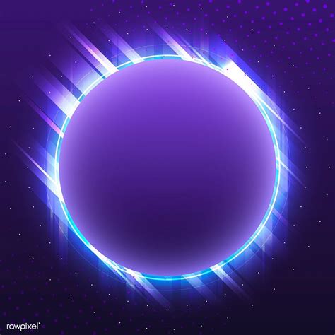 Download free vector of Blank violet circle neon signboard vector by ...