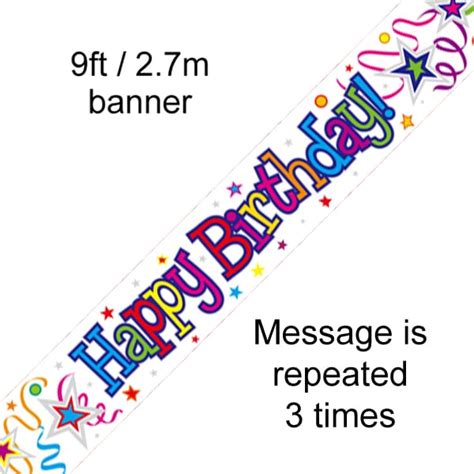 Banner Stars & Swirls Happy Birthday | The Party Shop Scotland | Are ...