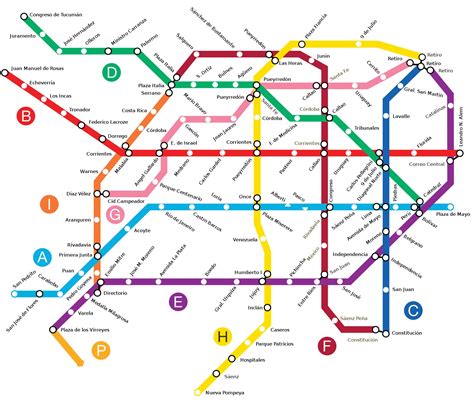 Subway Map Of Buenos Aires - Draw A Topographic Map