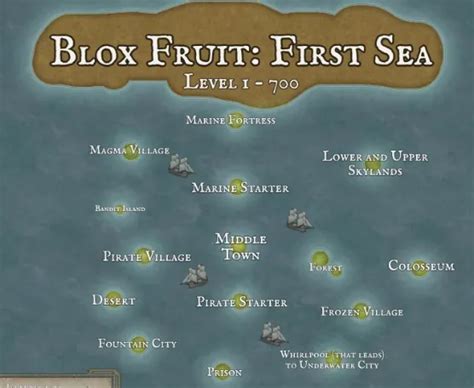 Blox Fruits Map: All Islands, Locations, Bosses & Level Requirements