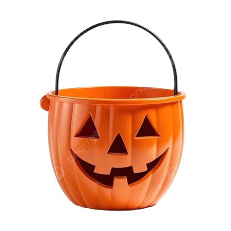 Trick Or Treat Pumpkin Bucket On Side For Collecting Candy On Halloween ...