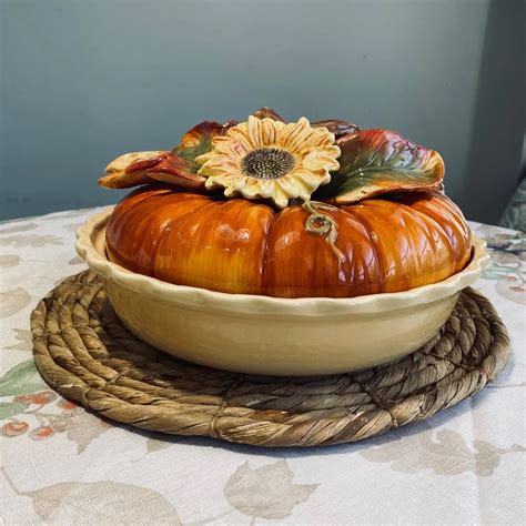 PIE PLATE * Pumpkin 12” Cracker Barrel fall Bountiful Harvest on ...