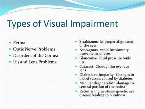 Sensory Impairments Presentation