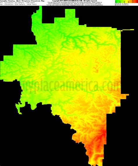 Free Kanawha County, West Virginia Topo Maps & Elevations