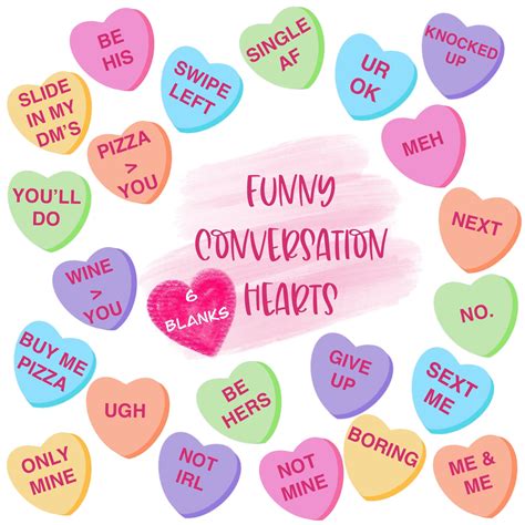 Funny Valentine's Day Conversation Hearts Bundle, Valentine's Designs ...