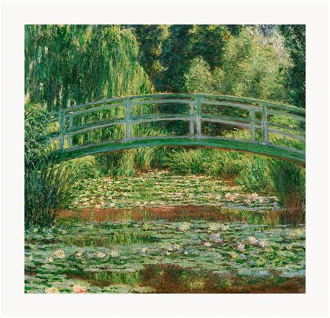 Claude Monet The Japanese bridge Framed Canvas Giclee Print 28"x27 ...