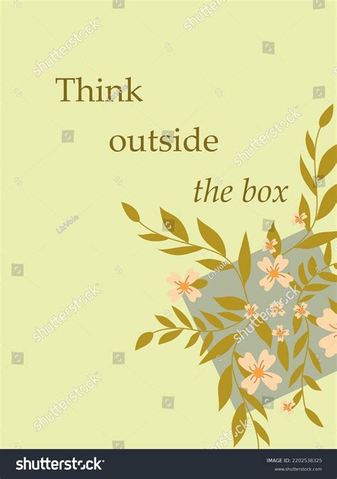 Motivational Poster Think Outside Box Vector Stock Vector (Royalty Free ...