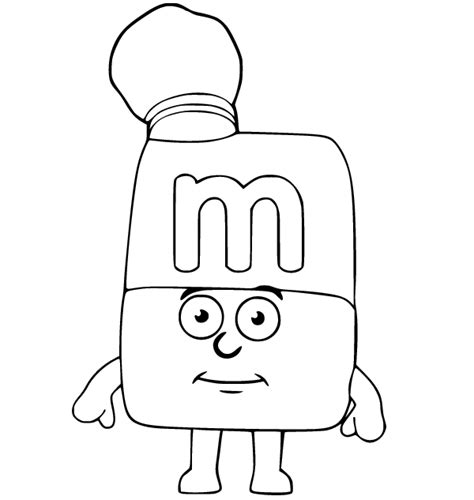 Alphablocks M Coloring Page - Free Printable Coloring Pages