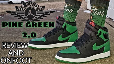 AIR JORDAN 1 PINE GREEN 2020 REVIEW AND ON FEET - YouTube