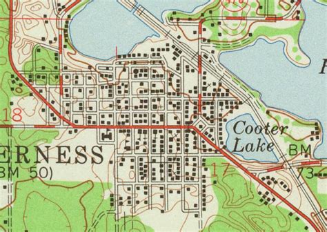 Map of Inverness, 1954, Florida