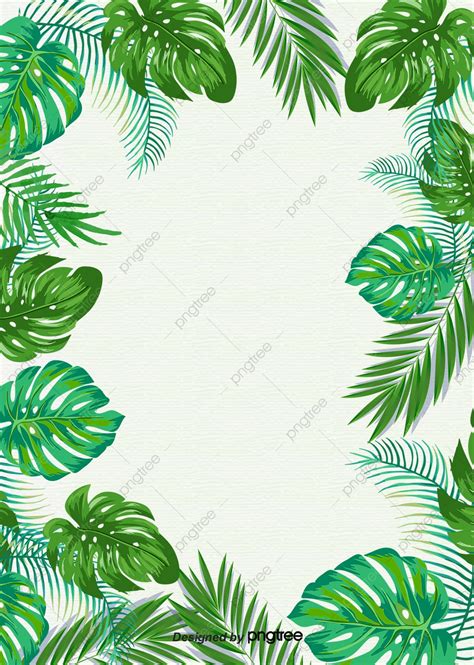 Simple Background Of Tropical Green Plants Wallpaper Image For Free ...