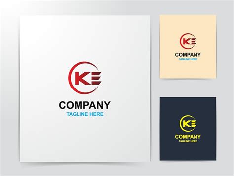 Premium Vector | Creative ke logo design