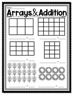 (((4 PAGES))) Rectangular Arrays Worksheets by Kendra's Kreations in ...