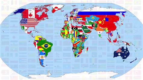 World and it's 7 Continents - a brief description and Country Flags ...