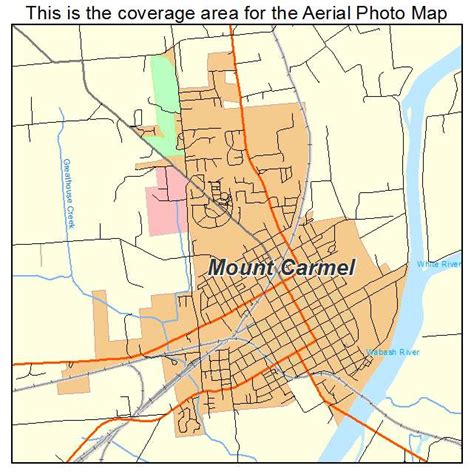 Aerial Photography Map of Mount Carmel, IL Illinois