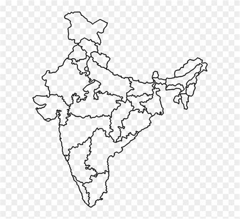 Download India Map - India Political Map Outline Clipart Png Download ...