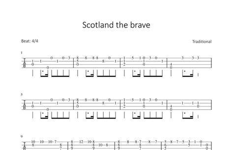 Scotland the brave (arr. Bettina Schipp) Sheet Music | Traditional ...