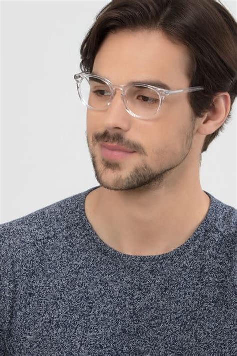 Morning - Stylishly-Sheer Round Eyeglasses | EyeBuyDirect | Mens clear ...