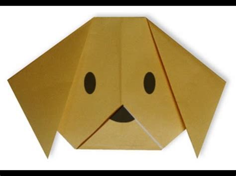 How to make origami dog face - YouTube