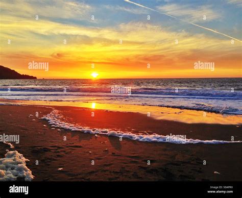 Sunset at Baker Beach San Francisco Stock Photo - Alamy