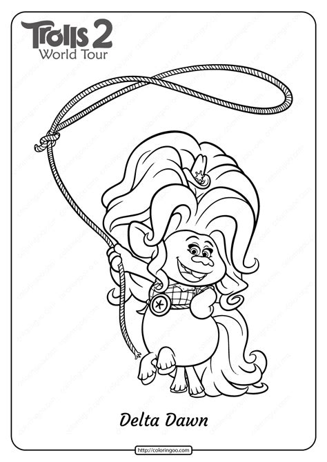 18++ Trolls 2 coloring pages ideas | drawforkid