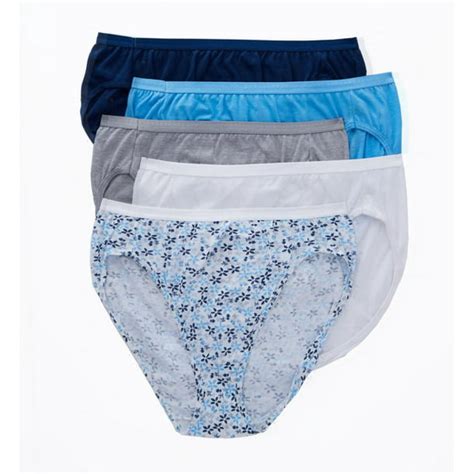 Hanes - Hanes Ultimate Women's Comfort Cotton Hi-Cut Underwear, 5-Pack ...