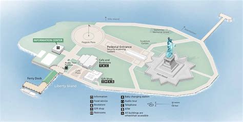 Statue of Liberty and Ellis Island Maps | NPMaps.com - just free maps ...