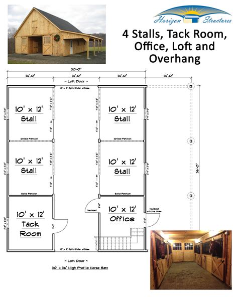 4 Stall Barn Floor Plans - floorplans.click