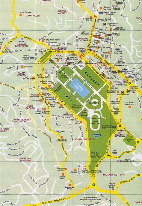 Map Of Baguio City Tourist Spots