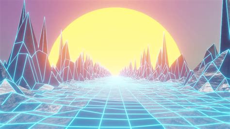 ArtStation - Vaporwave 80s style animation