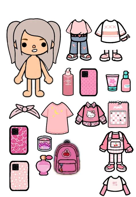 Toca Boca paper doll💗 | Paper doll template, Paper dolls, Paper dolls diy