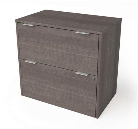 Modern Bark Grey Locking Lateral File Cabinet – ComputerDesk.com