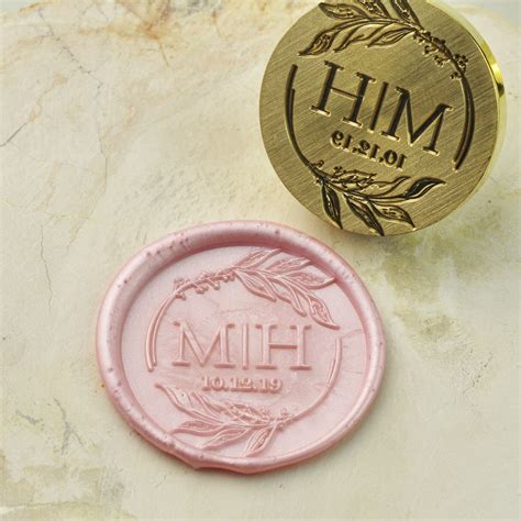 Custom Wax Seal Initials Stamp Personalized Wedding Initials - Etsy