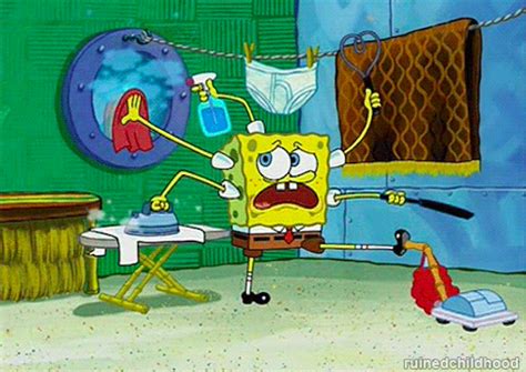 Busy Spongebob Cleaning Meme Generator - Imgflip