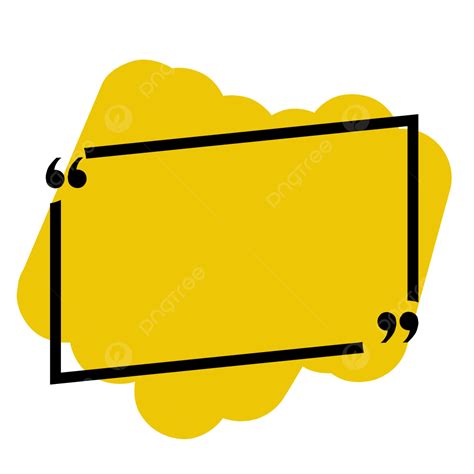 Yellow Quote Box Geometric Shape Vector, Quote Box, Yellow Quote Box ...