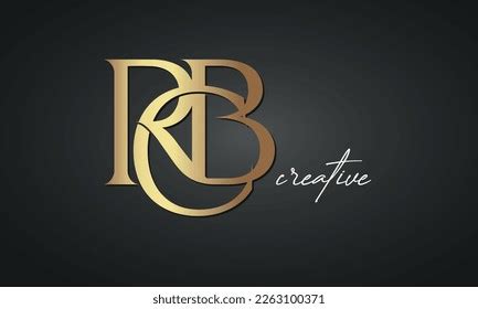 Luxury Letters Rcb Golden Logo Icon Stock Vector (Royalty Free ...