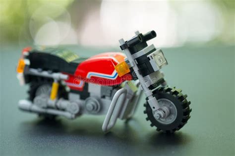 Red Motorcycle Toy Plastic Toy the Realistic Motocross Bike Studded ...