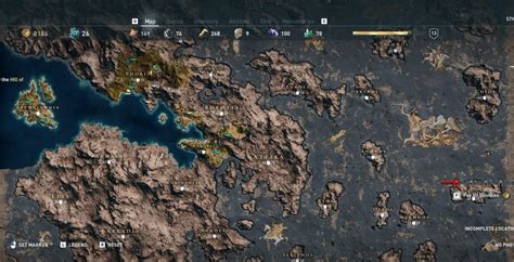 Assassin S Creed Odyssey Map Guide How Big Is The Map Legend Icons ...