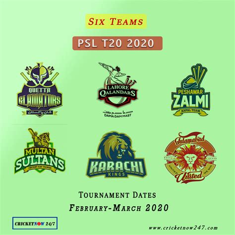 2020 Pakistan Super League Teams, Squads, Points Table, Schedule ...