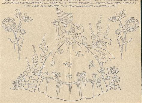 Crinoline Lady | Embroidery patterns, Hand embroidery design patterns ...