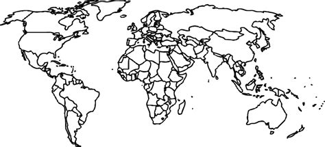 World Map Outline - Wisc-Online OER