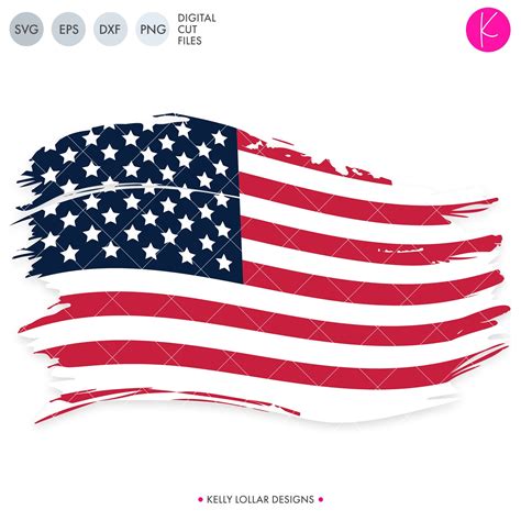 Distressed American Flag SVG Cut File | Kelly Lollar Designs